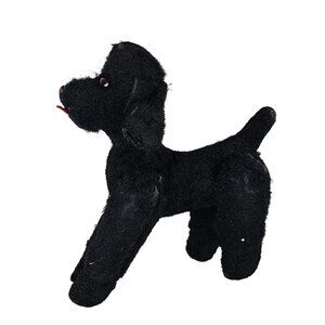 Vintage Steiff Snobby Black Poodle Dog Stuffed Animal Jointed AS IS READ